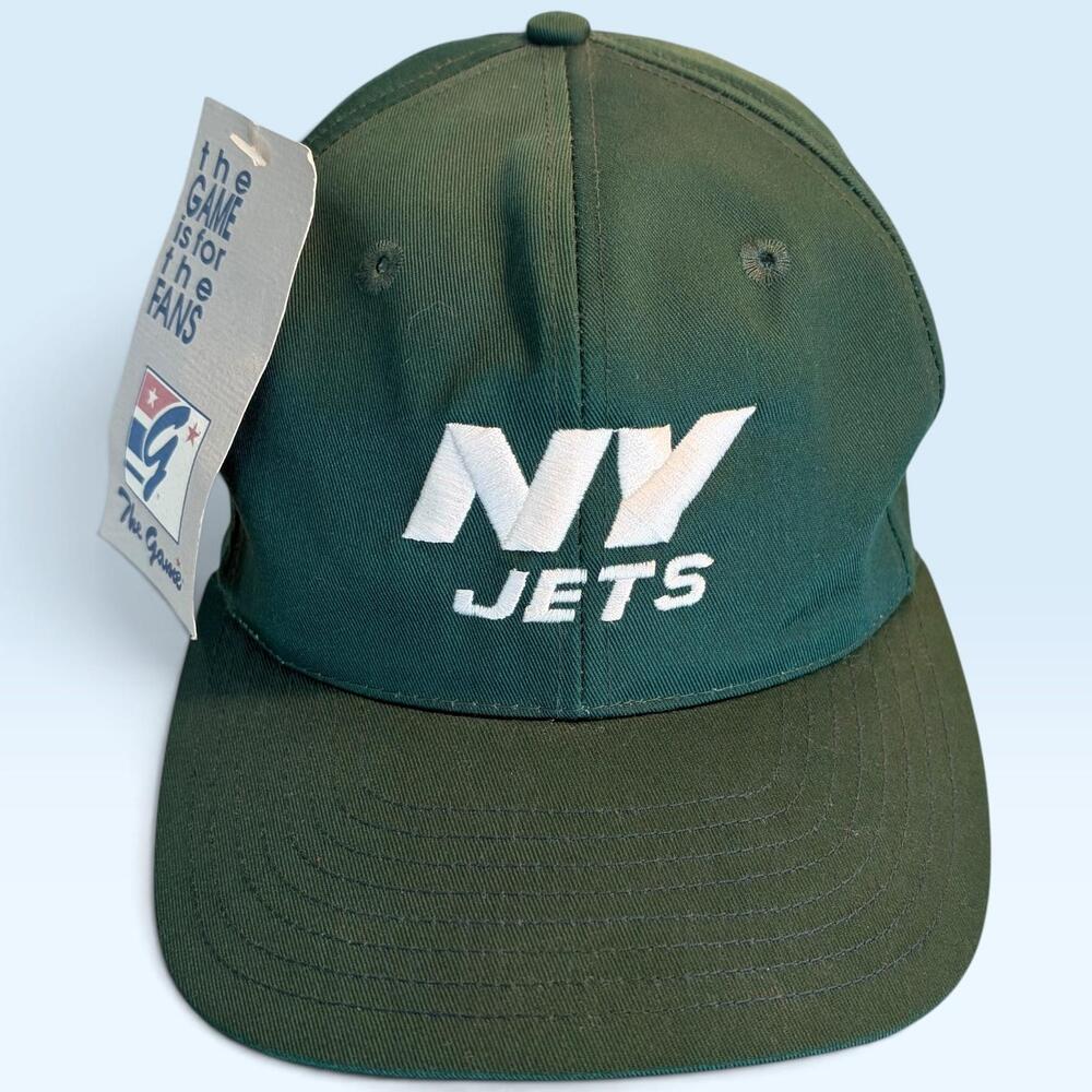 Vintage New York Jets Hat Cap Snap Back Mens Green NFL Football The Game OSFA
